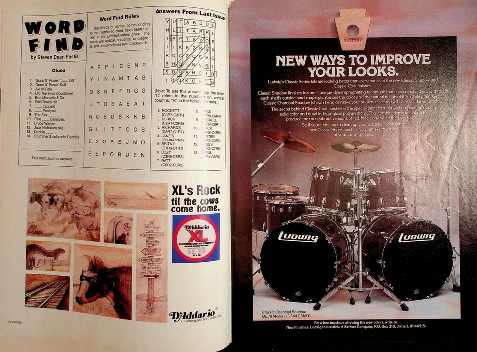 Circus Magazine Oct 1989 20th Anniversary White Lion G N R, Bon Jovi Skid Row - Image 4 of 4