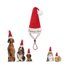 Cutest Ever Dog Santa Hat: Pet Stuffed Christmas Sit-Upright Hats for Small M...