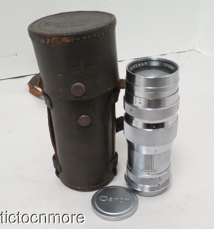 VINTAGE CANON SERENAR 135mm CAMERA LENS f:4 135mm No. 42688 & CASE