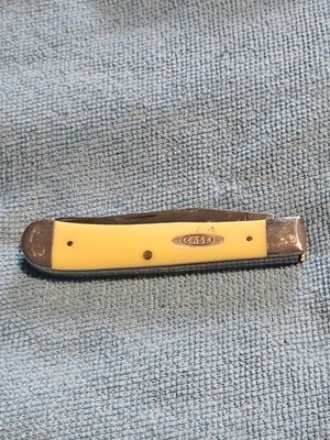 EX. CASE XX  3254 CV TRAPPER FOLDING BLADE CLASSIC YELLOW KNIFE 4'' GREAT BLADES