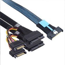 SAS MCIO 8i 74P to 2 SFF 8639  15P server data cables