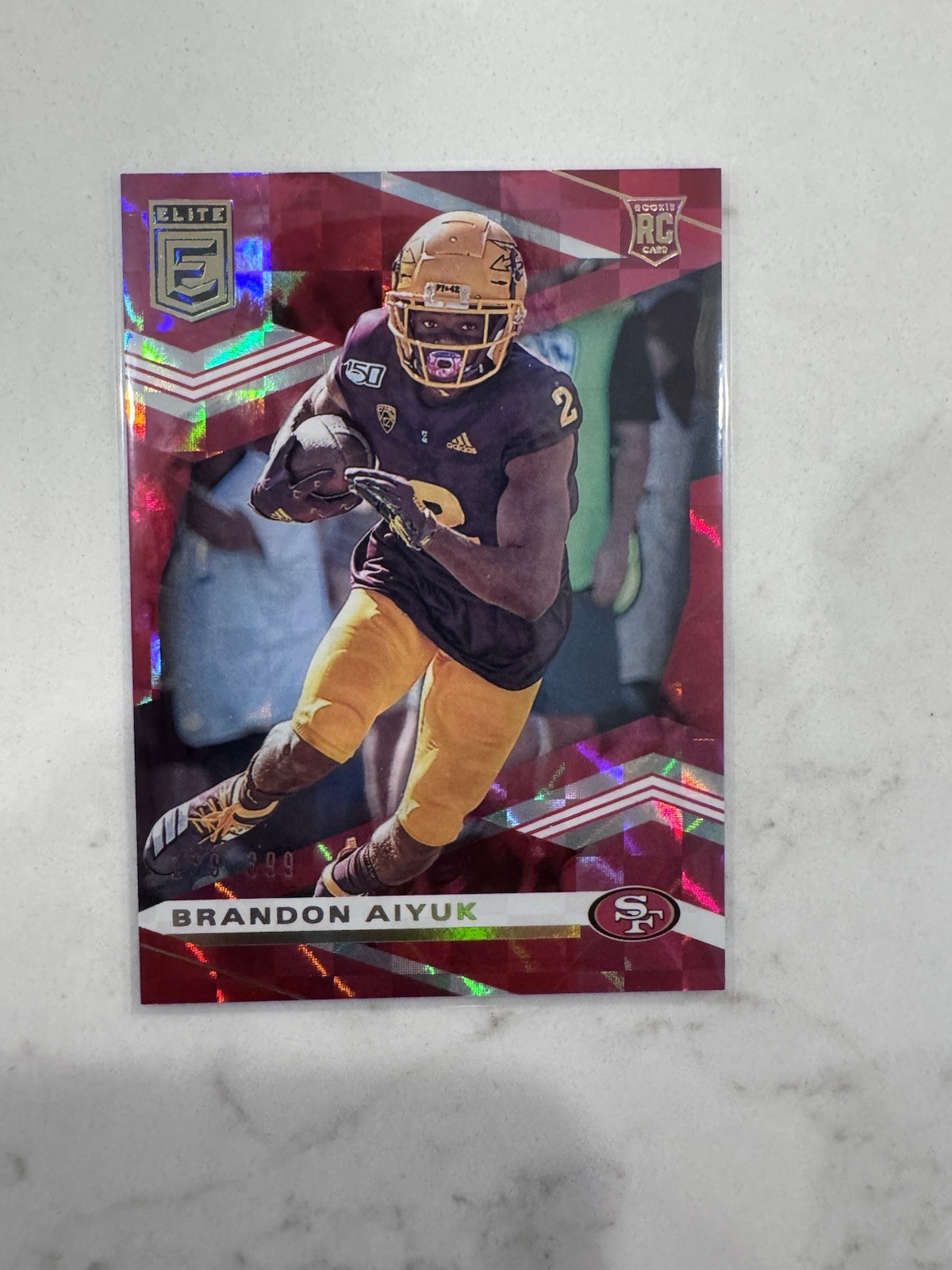 Brandon Aiyuk 2020 Elite #122 Red /399 Rookie RAW