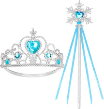 Tiara for Little Girls Princess Crown, Princess Dress Up Tiara and Wand Birth...