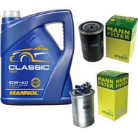 Mann Inspektionspaket 5L Mannol Classic 10W-40 FüR VW Golf IV Cabriolet 1.9 TDI