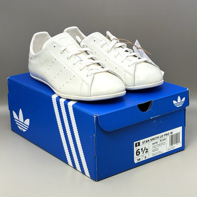 Adidas Stan Smith Lo Pro Cloud White/White Leather Sneakers US W 6.5 NEW IN BOX