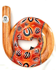 DIGERIDOO Spiral, Natural Wood Handcrafted Didge Great Sound FREE BAG STAND