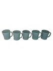 5 Fire King Vtg Rare Turquoise Delphite Blue Coffee Mug D Handle 1956-1958 USA