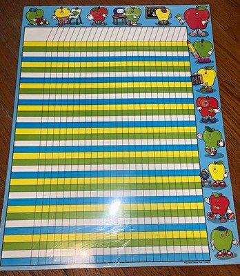 Vintage 90s Y2K Carson-Dellosa Apples Incentive Chart CD-6228 