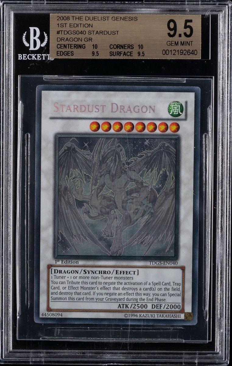 Yugioh BGS 9.5++ Stardust Dragon Ghost Rare 1st Edition TDGS-EN040