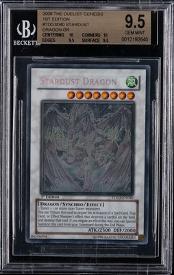Yugioh BGS 9.5++ Stardust Dragon Ghost Rare 1st Edition TDGS-EN040