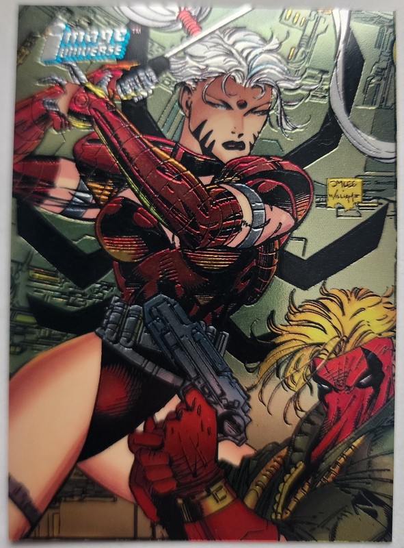 95 Topps Image Universe WildC.A.T.S Zealot Grifter 29 Trading Card Comic Chrome