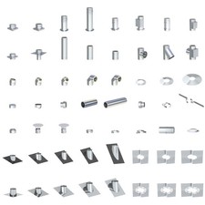 Schornstein DW Classic Line 32,5mm 150mm 0,6 Zubehör Wanddurchführung Edelstahl
