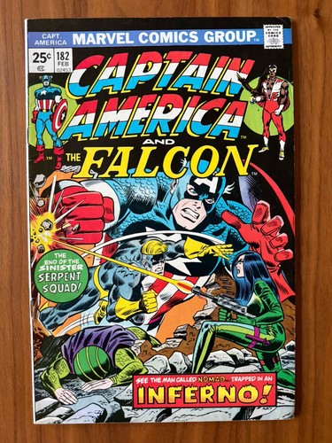 Captain America #182 | 1975 | Nomad | Serpent Squad | Marvel Value Stamp