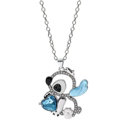 Stitch Anhänger, Herzschliff, Herz, Silber, Halskette, Lilo & Stitch, Geschenk 