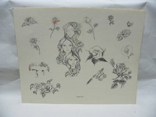 Vintage 1980's Kari Barba "Roses" Guideline Tattoo Supply.