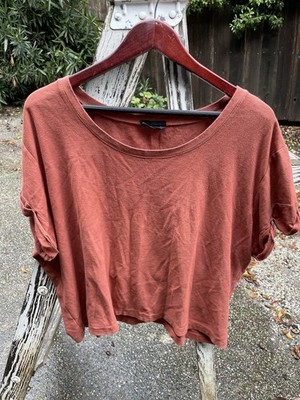 Atelier Delphine Beach Tee Shirt Crop Rolled Sleeve Organic Cotton Jersey