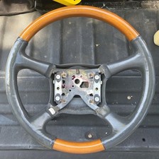 1999-2002 Silverado Sierra Gray Leather Woodgrain No Switch Steering Wheel 02 1999-2002 Silverado Sierra Gray Leather Woodgrain No Switch Steering Wheel 02