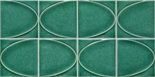 Emser Tile W50MIZU0816MELP Mizu - 8" x 16" Square Mosaic Wall - Green