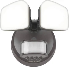 Mr Beams Wired Pro 2-Head Motion Sensing LED Security Light, 2700 Lumens, Bronze