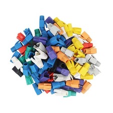 RJ-45 Strain Relief Boots RJ45 Plastic Network Wire,100 Multicolored