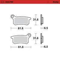 Motomaster BremsbeläGe Vorne Links Pro Racing Sinter FüR Gas Gas MC 65 2021-2022