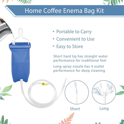 1.8 Quart Portable Enema Irrigator Kit with 4.59 ft Hose for Colon