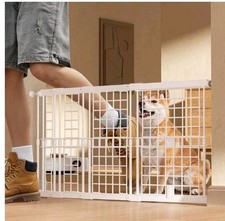 Adjustable Dog Gate - 13-22 Inch Height, 18-43 Inch Width Extension