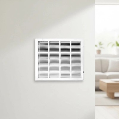 Steel Return Air Filter Grille for 24x20 Duct Opening, Efficient Airflow Design