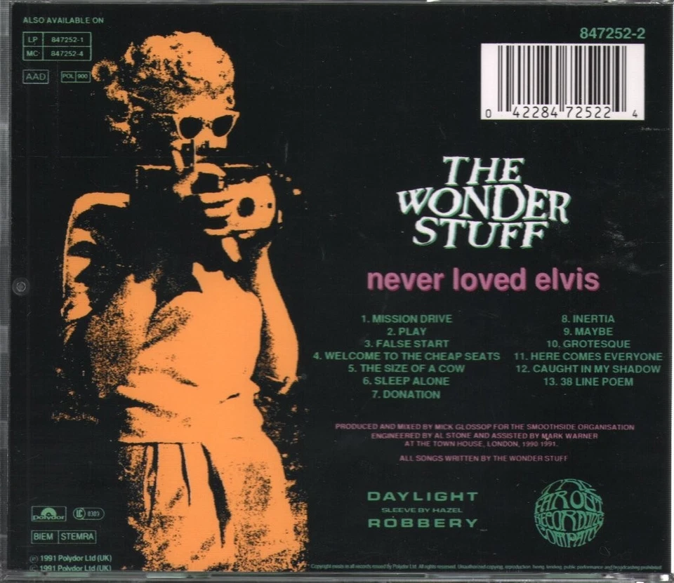 Wonder Stuff Never Loved Elvis CD Europa Polydor 1991 8472522 - Bild 2 von 2
