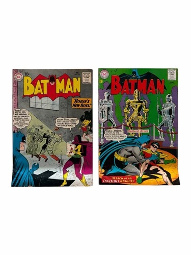 Vintage DC Comics Silver Age Batman 137 (February 1961) + 172 (June 1965) GD/VG