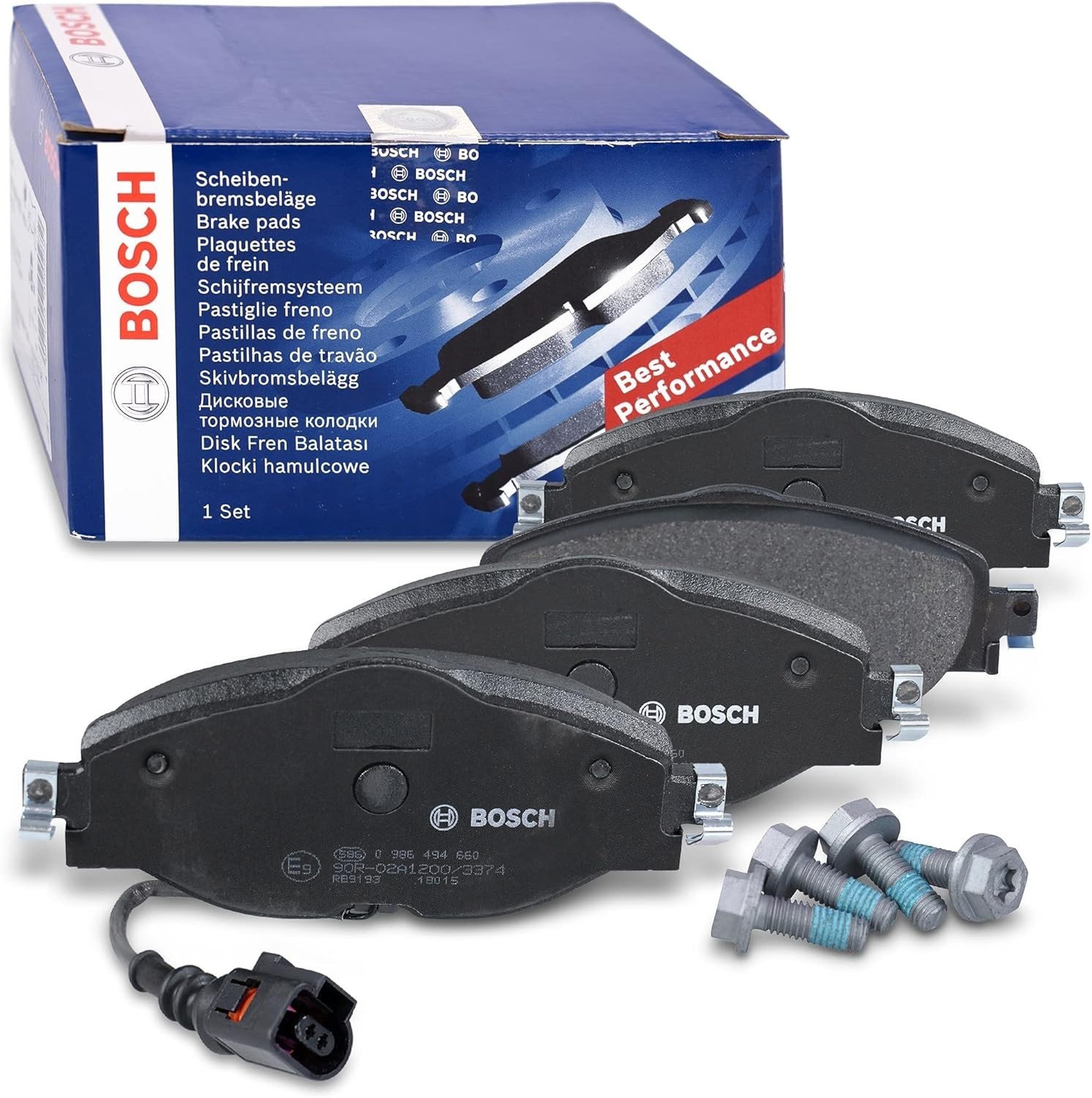 Bosch BP1505 - Pastillas de freno eje delantero coche - Calidad Bosch - Reducción de ruido