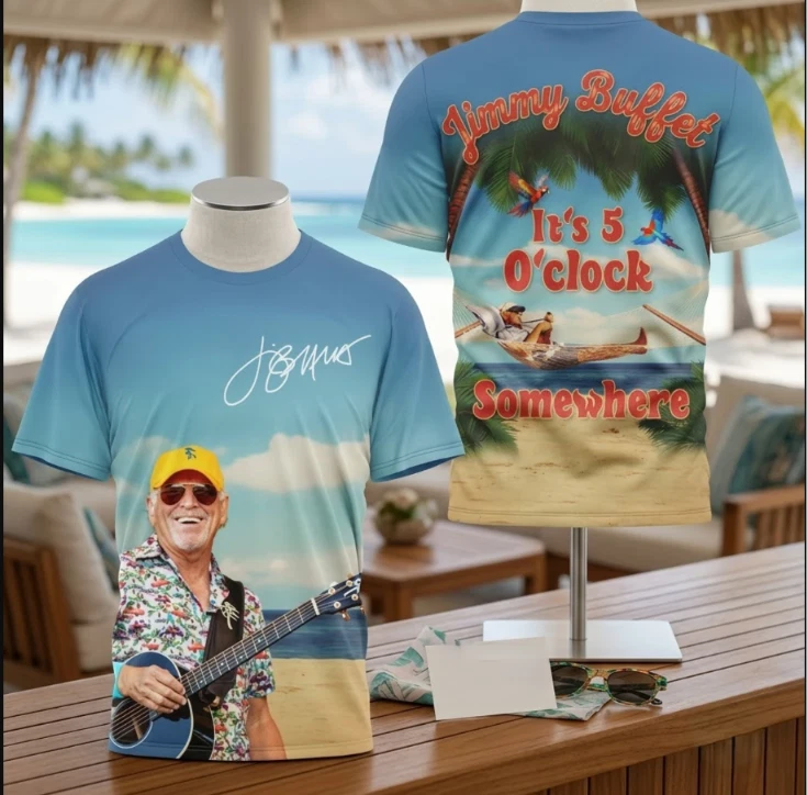 2026 New Eddition Jimmy Buffett t’s 5 O’Clock Somewhere T-Shirt