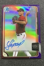 2015 Bowman Chrome - Prospects Autographs Yoan Lopez #BCAP-YL Purple...