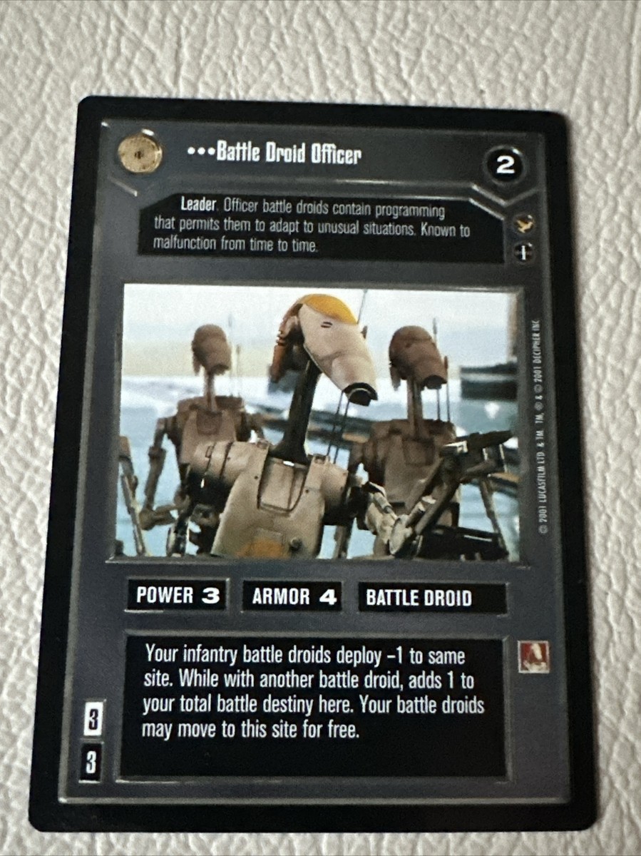 Battle Droid Officer Theed Palace Star Wars CCG Customizeable Card Game