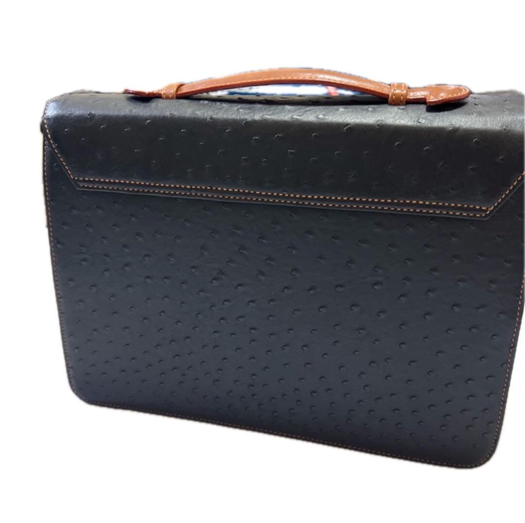 Genuine Leather LA LAURENT Handbag A4 Business Bag Ostrich
