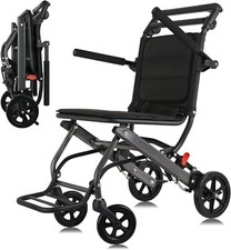 World's Lightest Only 15lbs Transport Wheelchairs with Telescopic -Z100T