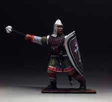 Tin toy soldiers Russian princely combatant XIII 54 mm figurine metal sculpture