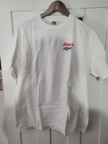 Extra Large Snap On Tools White Nascar Drag Racing Funny Cars T-Shirt  XL Vtg - 第 1/3 張圖片