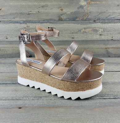steve madden rose gold platform sandals