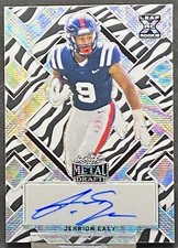 2022 METAL DRAFT ZEBRA STRIPE ROOKIE JERRION EALY AUTO SERIAL #ED 1/5