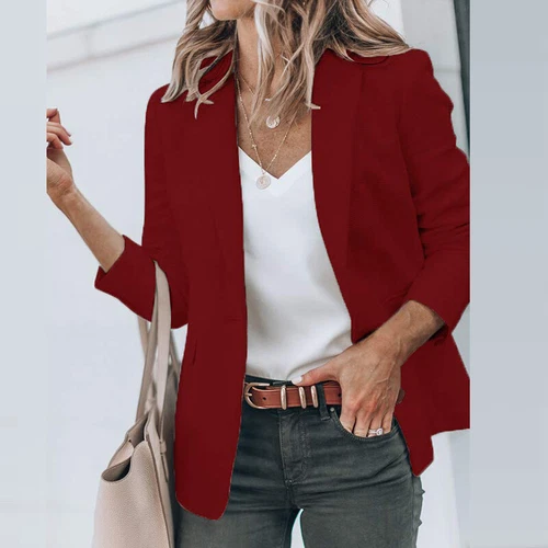 Ladies Casual Long Sleeve Cardigan Jacket Womens OL Open Front Blazer Suit S-5XL - Picture 62 of 69