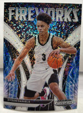 Dyson Daniels 2022-23 Panini Prizm Draft Picks RC Fireworks White Sparkle SP