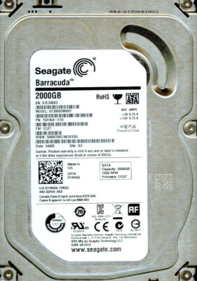 Seagate ST2000DM006, 2DM164-302, FW: CC26, 100762568 REV A, 2TB SATA 3.5″ Donor Hard Disk Drive | Hdd Donor Seagate ST2000DM006, 2DM164-302, FW: CC26, 100762568 REV A, 2TB SATA 3.5″ Donor Hard Disk Drive | Hdd Donor
