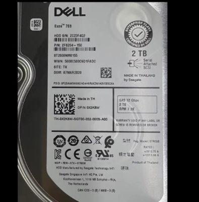 DELL ST2000NM0155 0X2K8W X2K8W 2TB 3.5