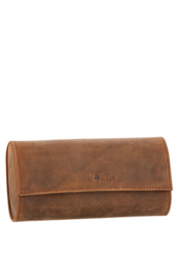 Uhrenetui Greenburry Vintage Leder 3er aus echtem Leder perfekt als Geschenk