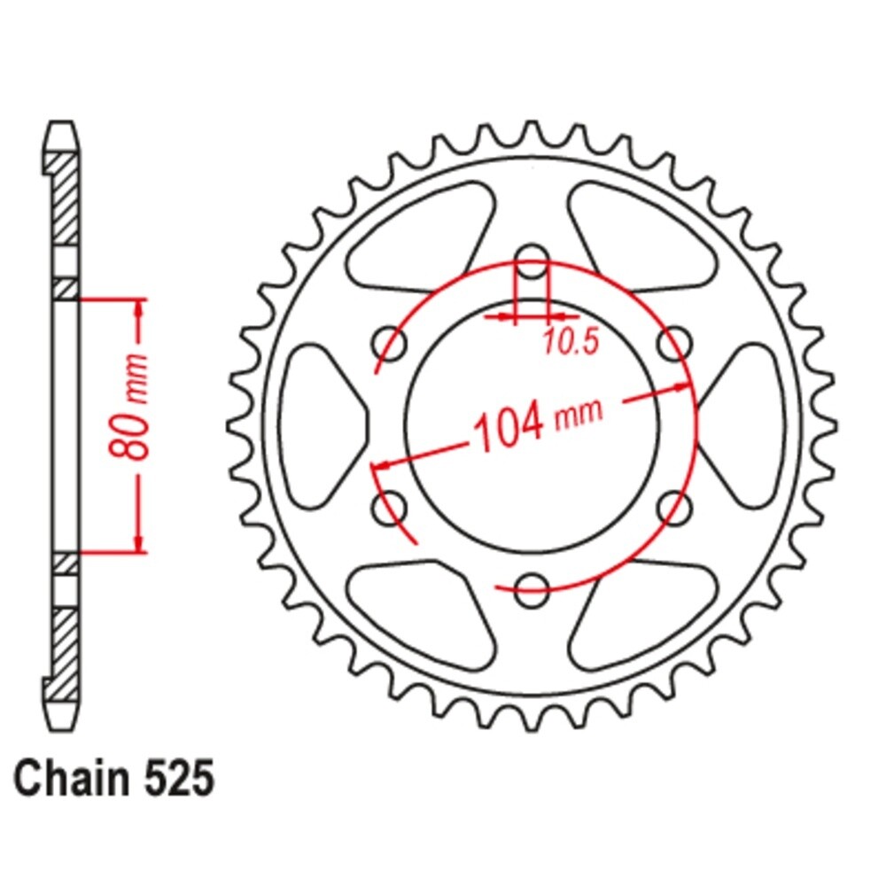SuperSprox Rear Sprocket 40T for Kawasaki ZX-10R NINJA 2004-2011
