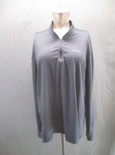 Eddie Bauer Size L Mens Gray 1/2 Zip Stand Collar Training Athletic Pullover 915