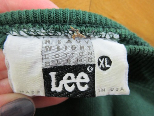 Vintage 90s Lee Heavyweight Distressed Sweatshirt XL Kappa Alpha Pi Green - Picture 7 of 7