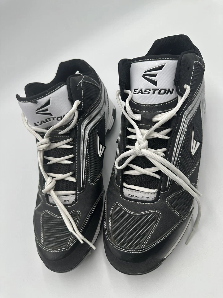 Botines de béisbol Easton para hombre 11,5 Phantom Mid metal clavos negros M33557 $70 Foto 3 de 4