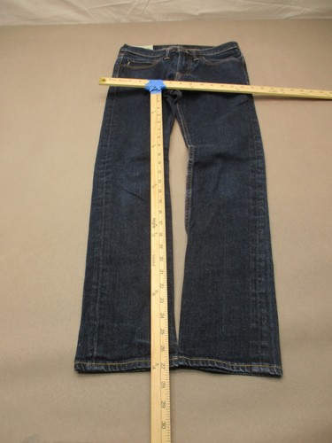 Abercrombie Size 14 Kids Unisex Cotton Blend Zip Fly Pockets Straight Jeans 952 - Picture 5 of 11